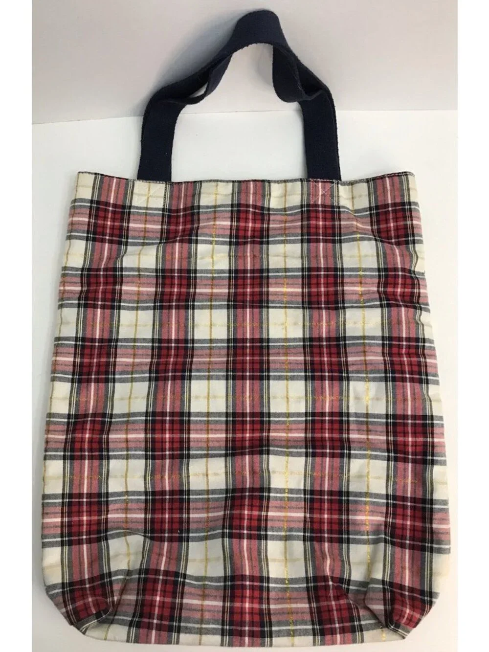Plaid Mickey Mouse Tote Walt Disney World Disneyland Reusable Bag Magnetic Close